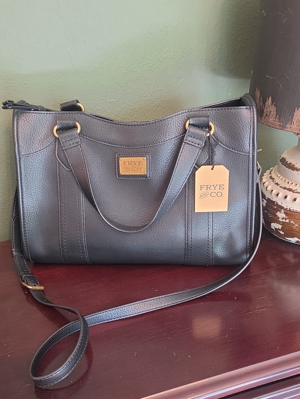 Frye Black Leather Purse New With Tags!